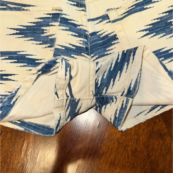 Denim & Supply Ralph Lauren Women's Southwestern Aztec Shorts BlueWhite Size 28 - Picture 10 of 11